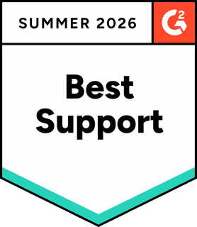 G2 Summer 2026 Best Support award