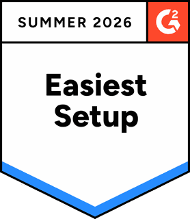 G2 Summer 2026 Easiest Setup award