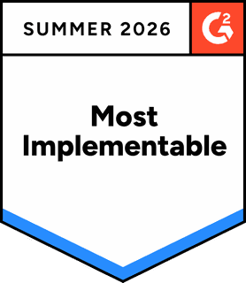 G2 Summer 2026 Most Implementable award
