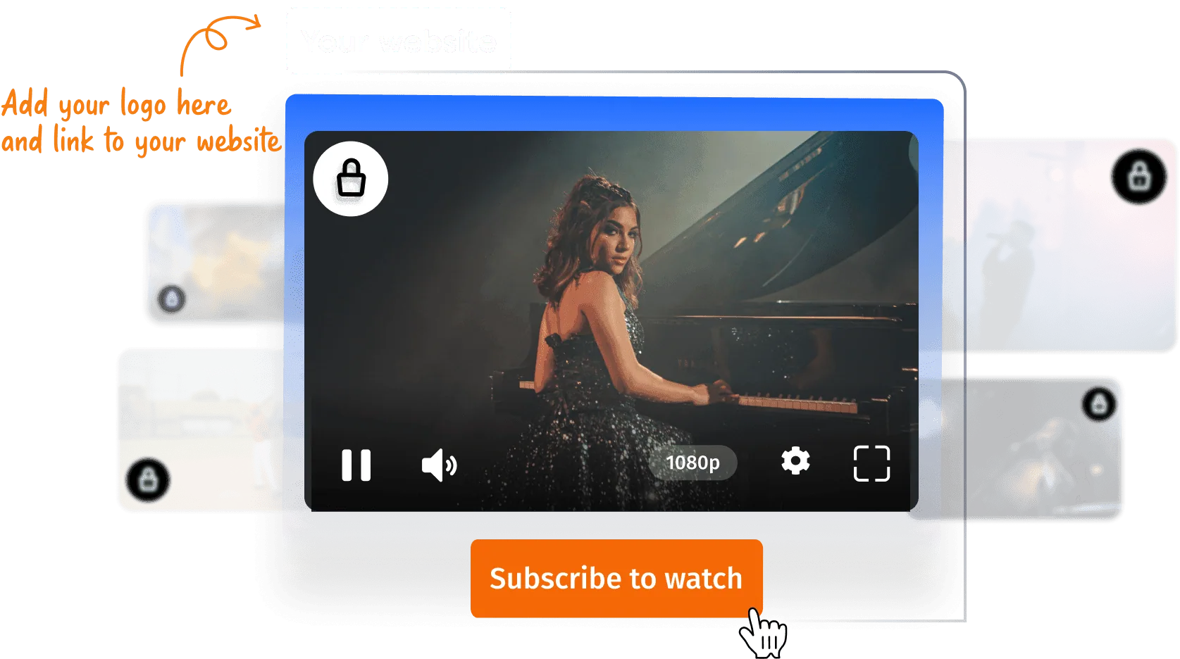 Castr player with subscribe-to-watch paywall