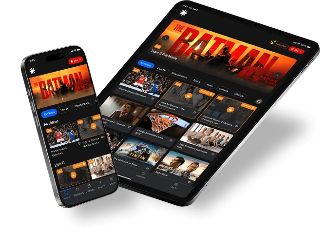 OTT app on phone and tablet
