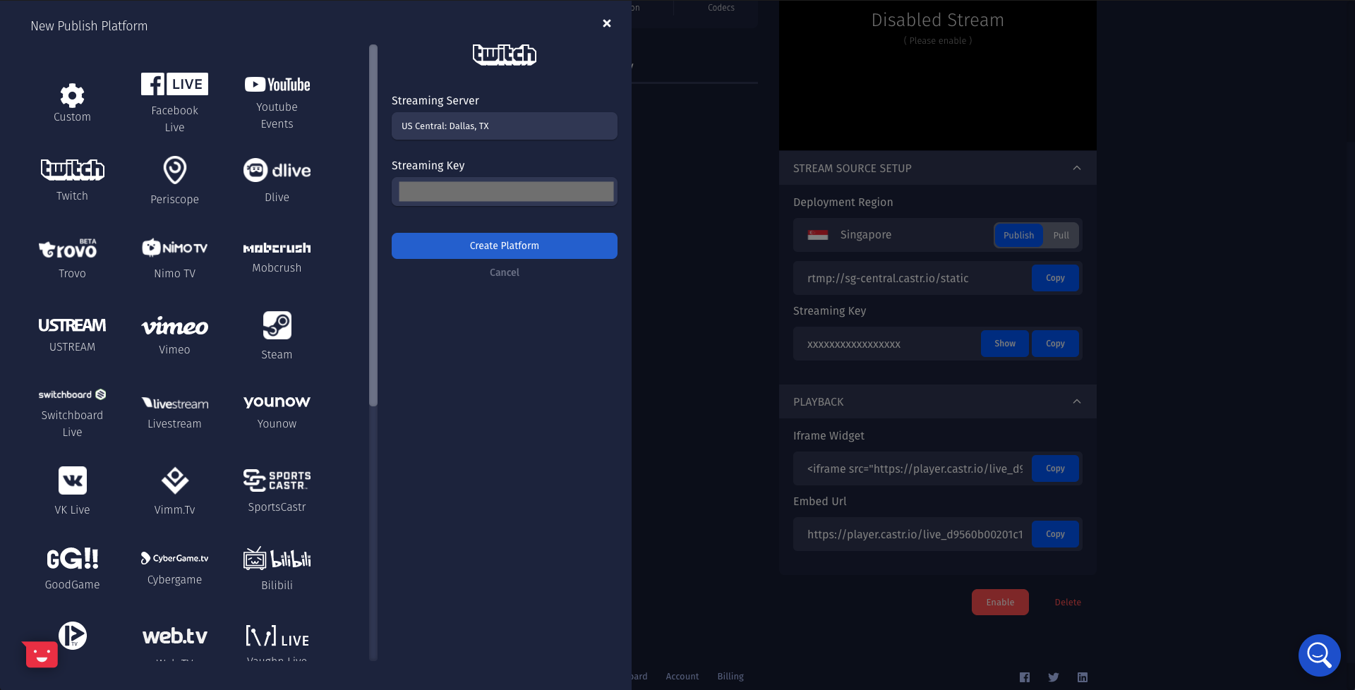 How to Stream on Twitch from Castr