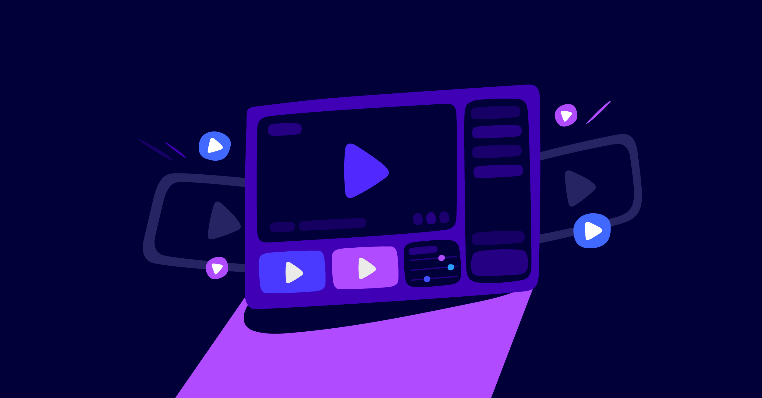 Purple Gamer Controller: Animated Stream Decoration - StreamersVisuals