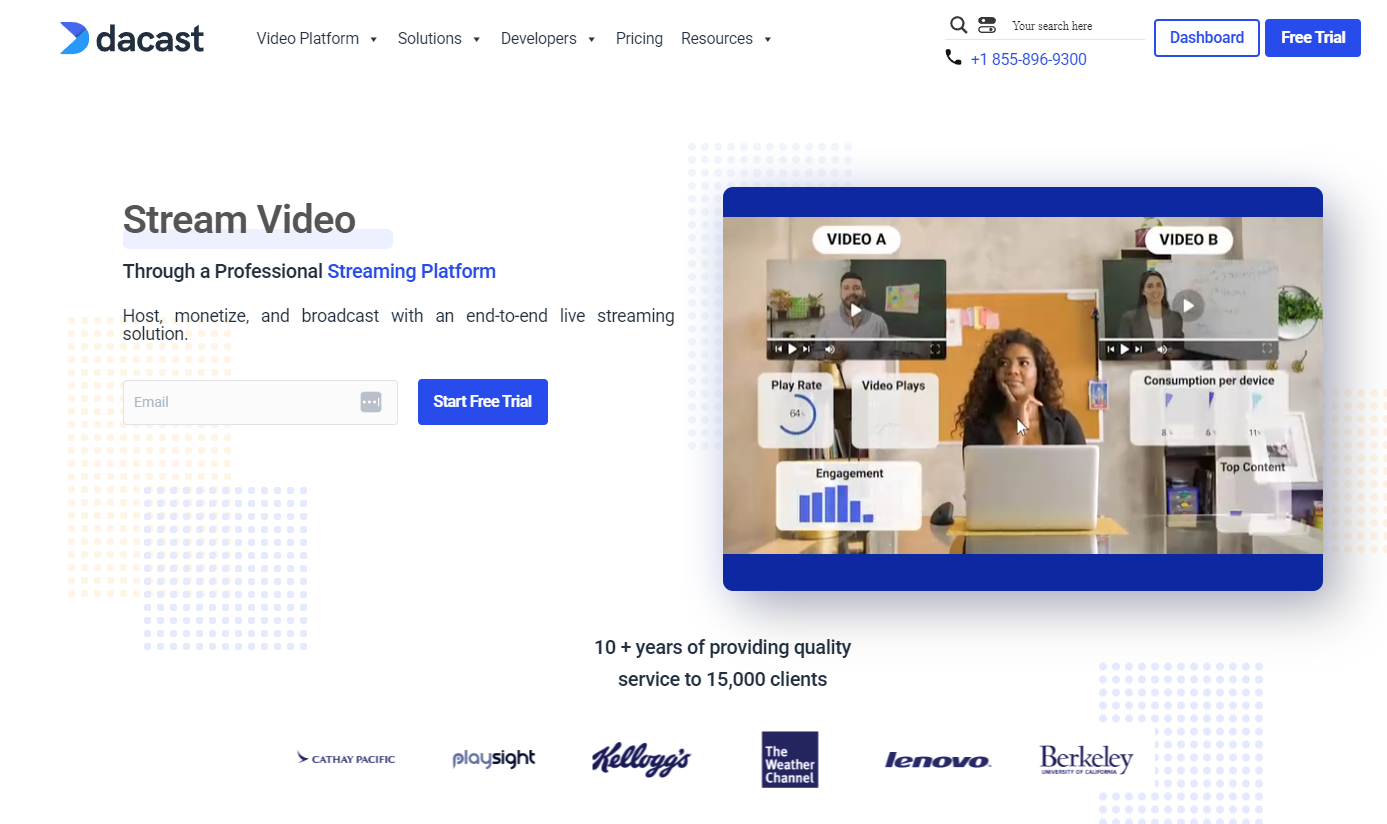 Dacast Platform Interface