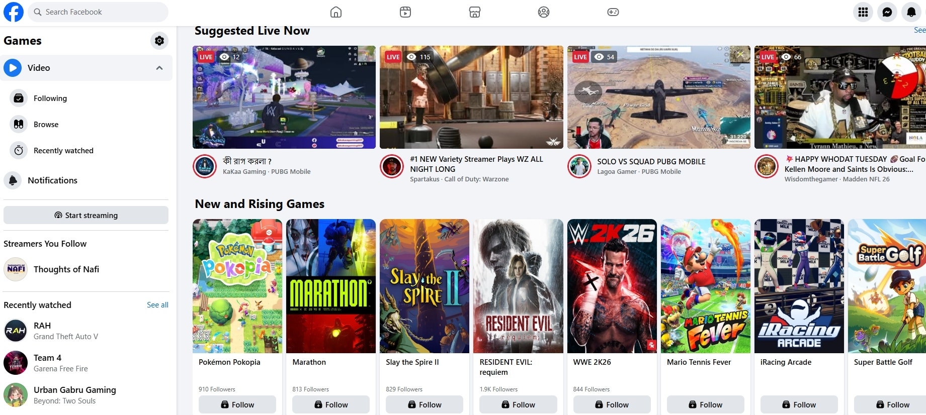 Facebook Gaming