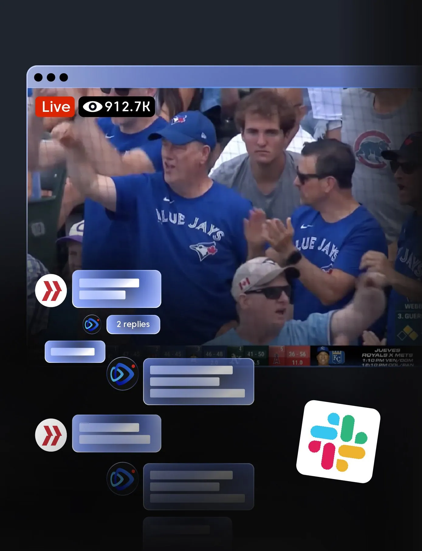 Castr support working with the BeisbolPlay team during a live baseball broadcast