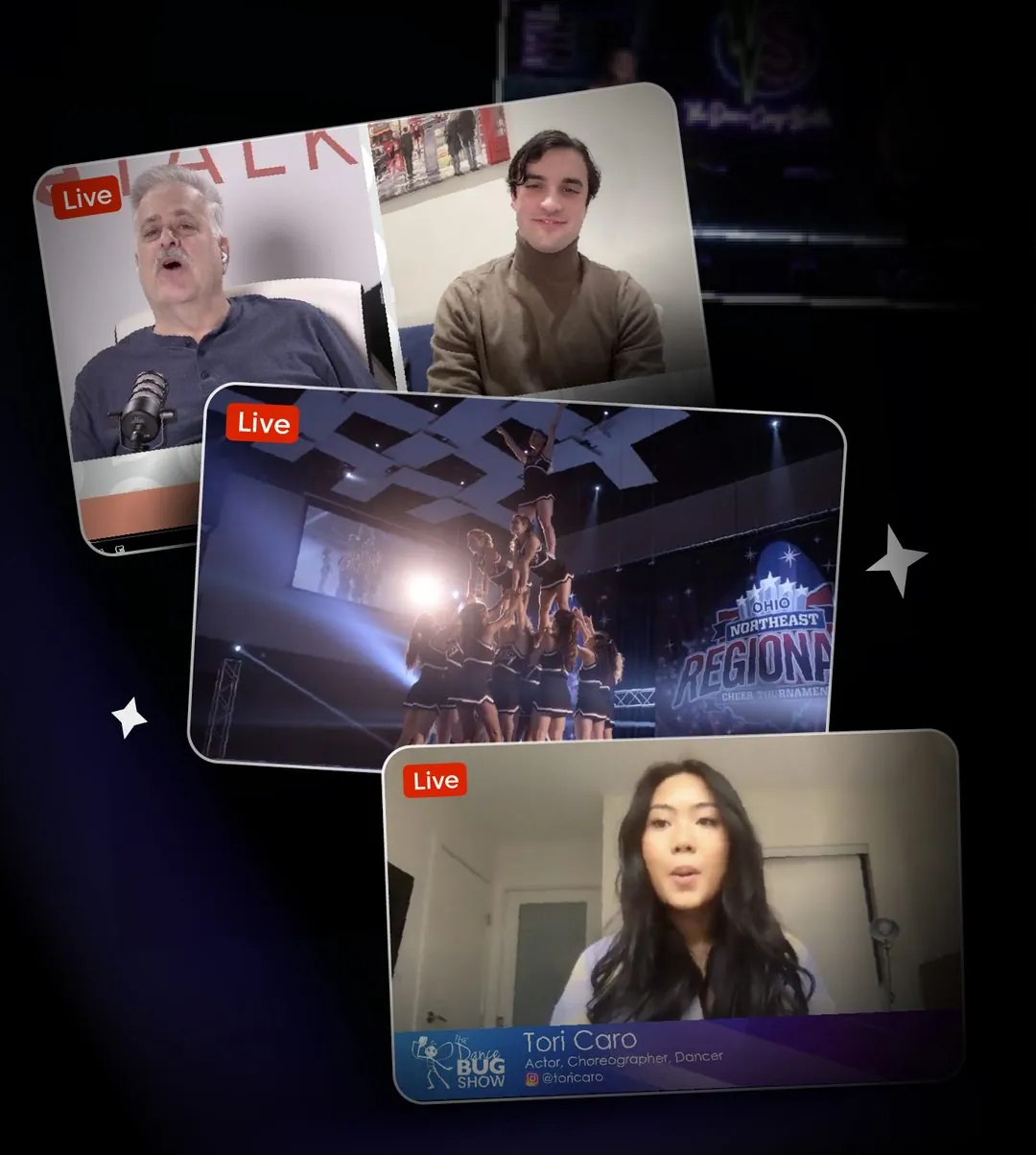 Multiple dance competition livestreams running at once