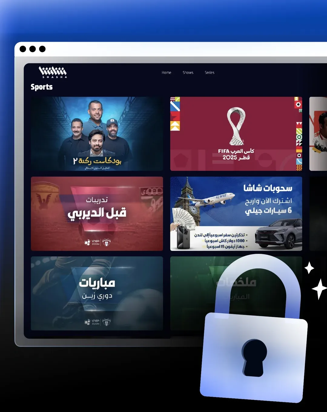 Domain and referrer protection applied to Shasha’s premium football streams
